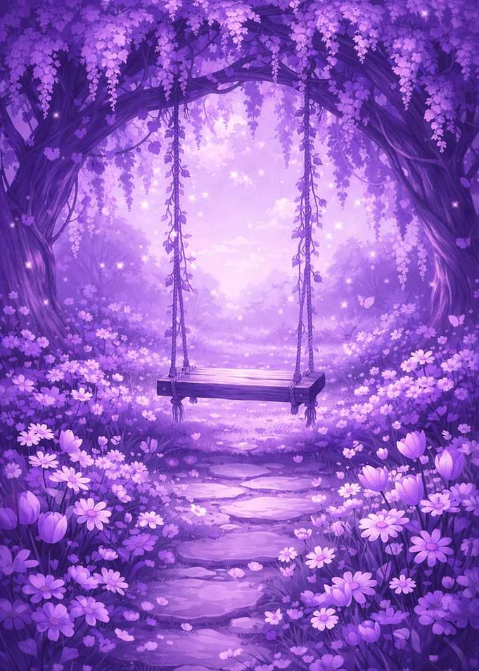 Purple Floral Swing