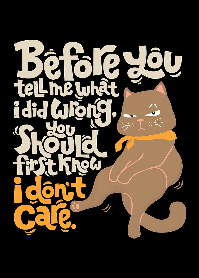 Sarcastic Cat with Text