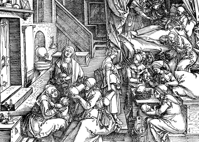 Birth of the Virgin Mary Albrecht Durer Engraving