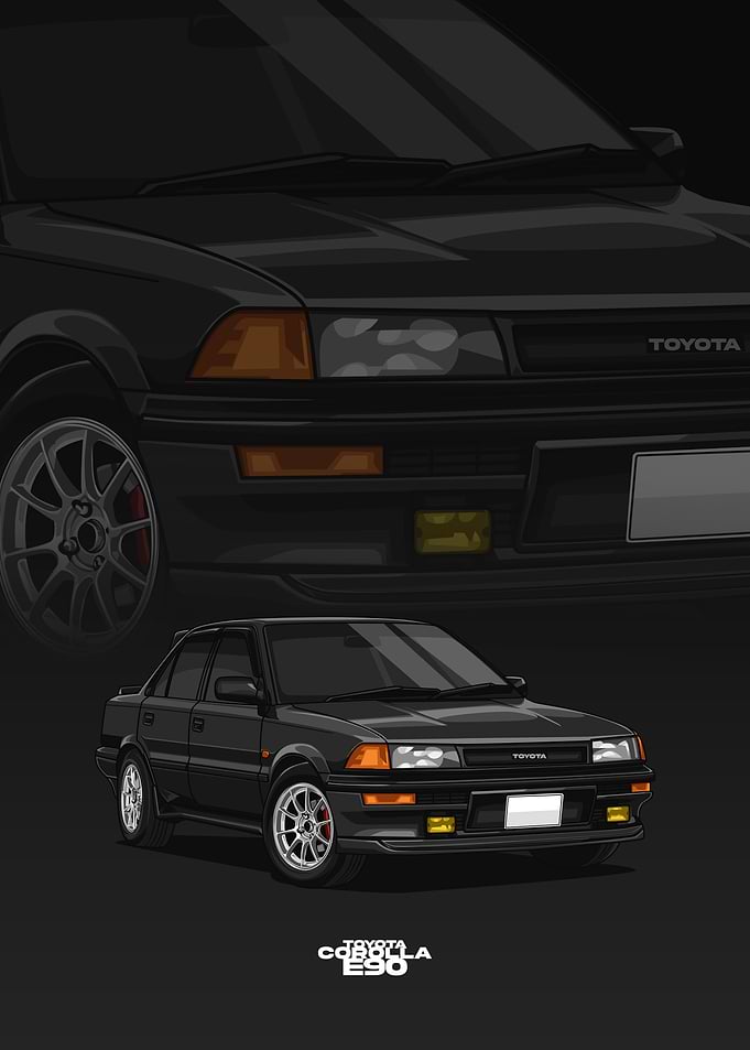 Toyota Corolla E90 Illustration
