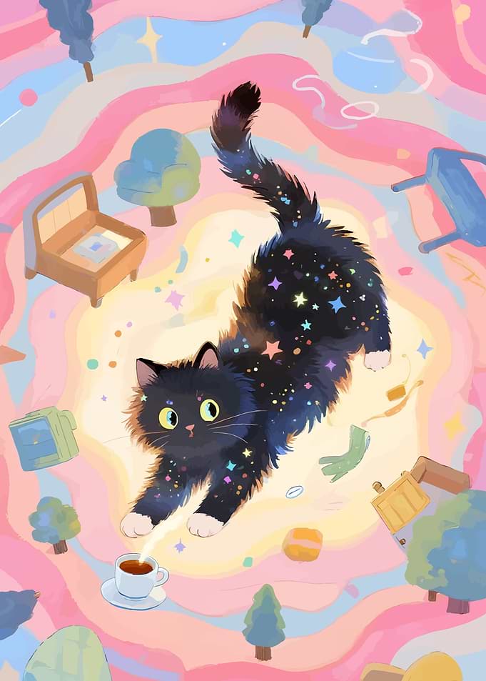 Cosmic Cat Stretch