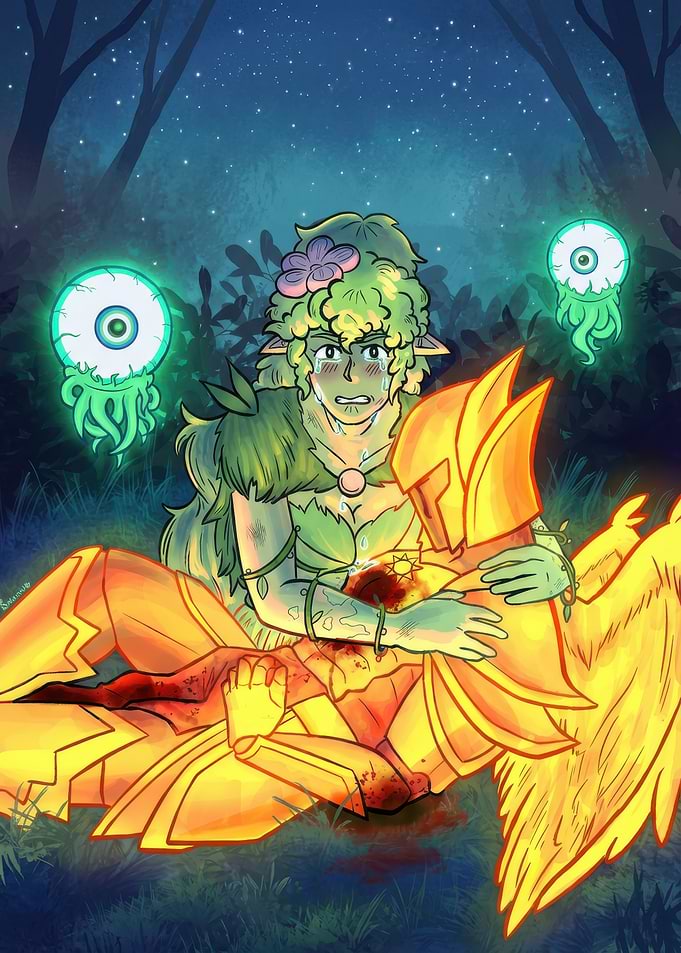 Terraria: Dryad and Solar Armor