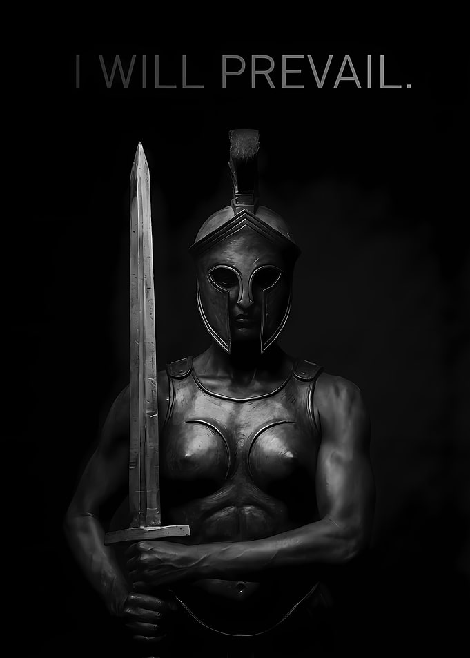 Warrior with Sword: I Will Prevail