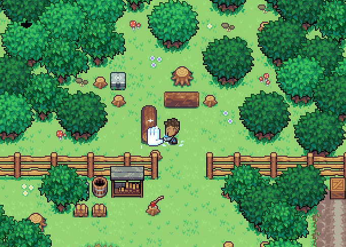 Pixel Art Forest Scene