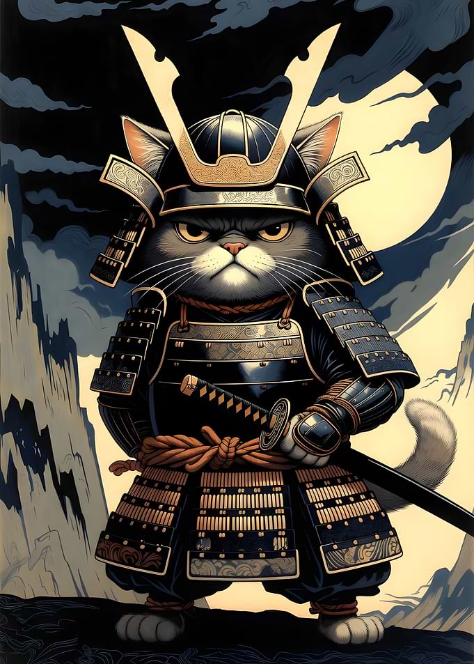 Samurai Cat Warrior
