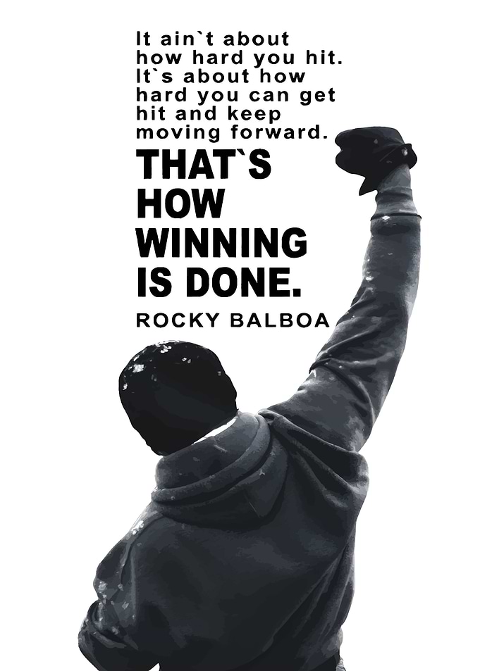 Rocky Balboa Inspirational Quote Poster