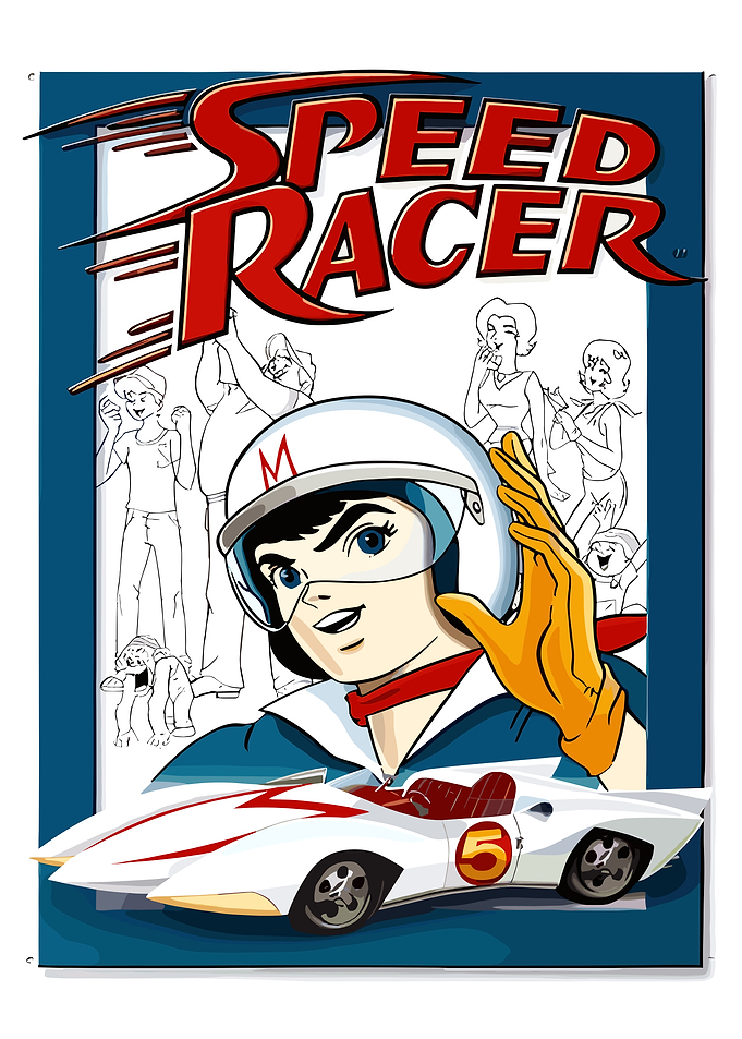 Speed Racer Cartoon Poster
