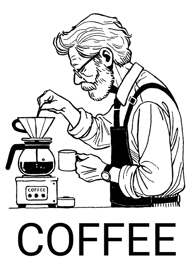 Coffee Preparation Illustration