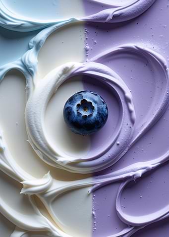 Blueberry Cream – Abstract Food Art