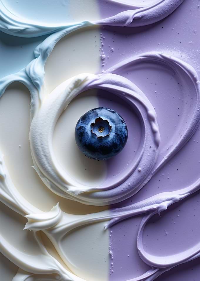 Blueberry Cream – Abstract Food Art