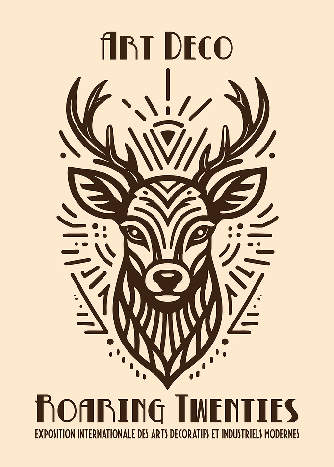 Art Deco Roaring Twenties Deer