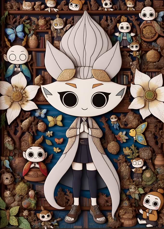 Anime Character in a Whimsical Setting