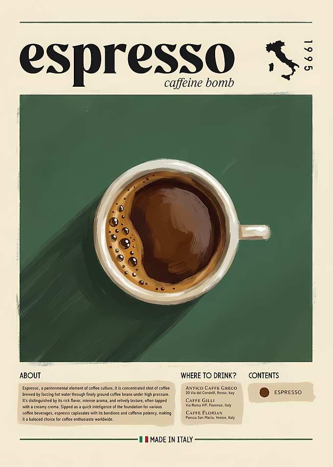 Espresso Caffeine Bomb Poster