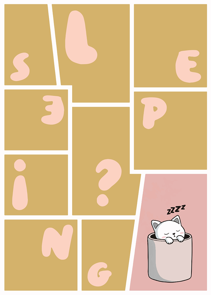Sleeping Cat Illustration