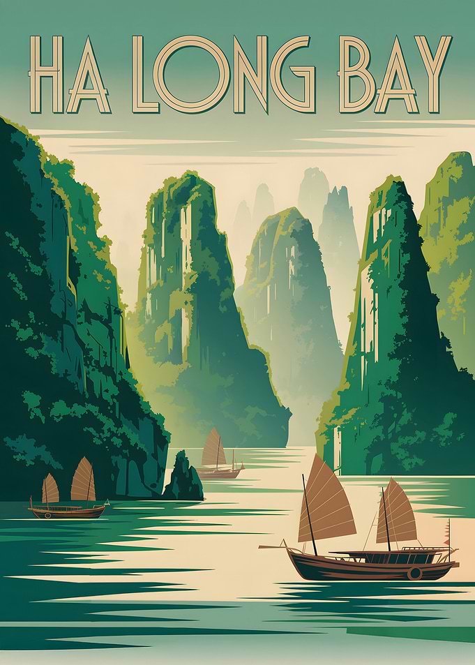 Ha Long Bay Travel Poster