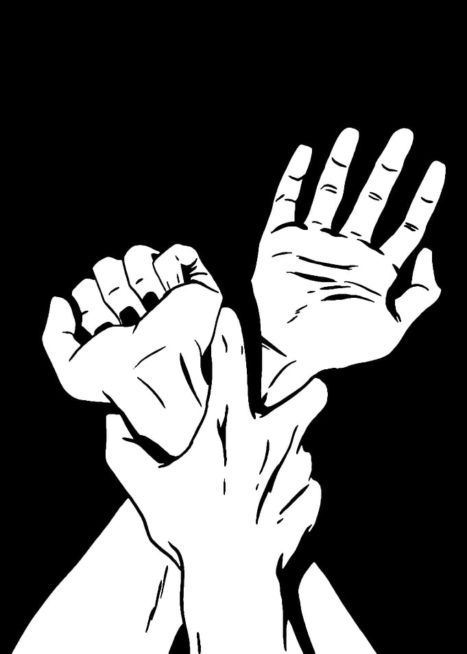 Hands in Black and White