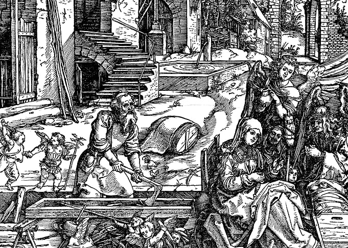 Rest on the Flight into Egypt Albrecht Durer Engraving