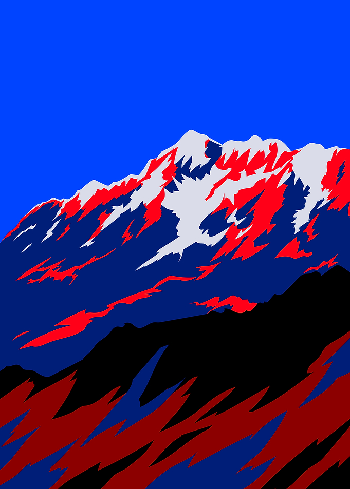 Abstract Illimani Mountain