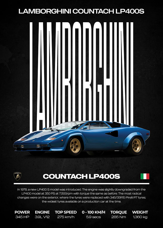 Lamborghini Countach LP400S Poster