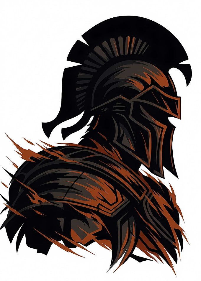 Spartan Warrior Illustration