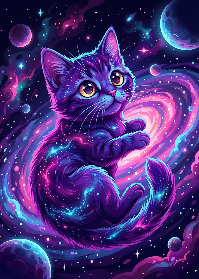 Cosmic Cat in Space