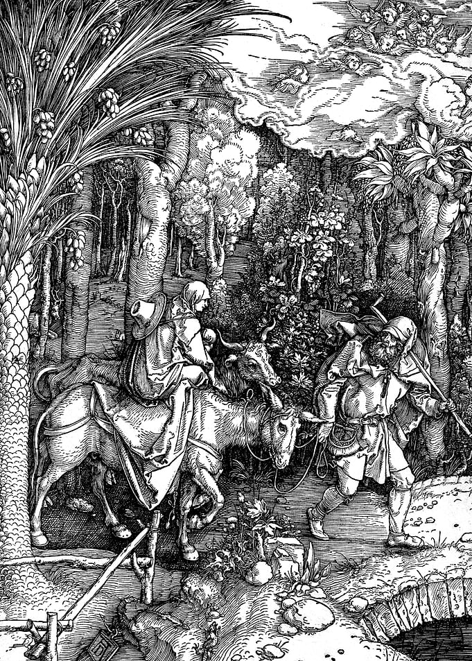 Flight into Egypt Albrecht Durer Engraving