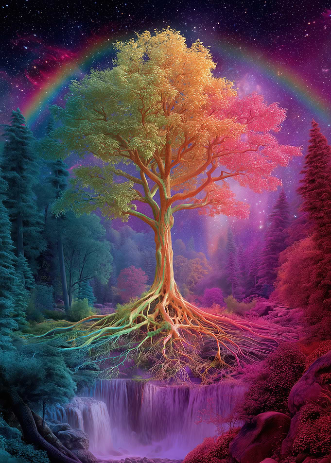 Rainbow Tree of Life Waterfall