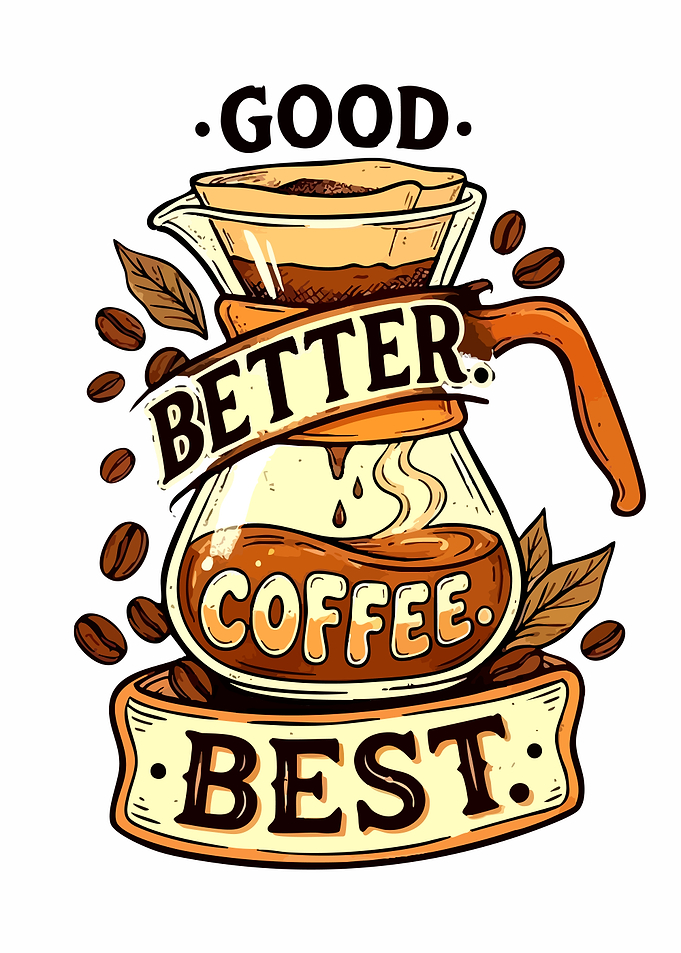 Good Better Best Coffee Illustration