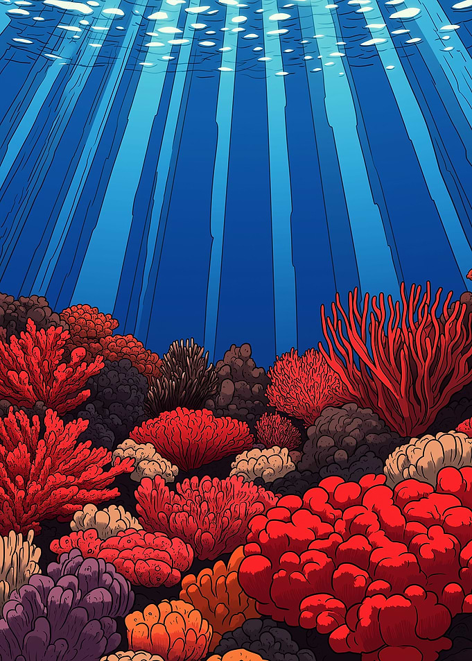 Underwater Coral Reef Illustration