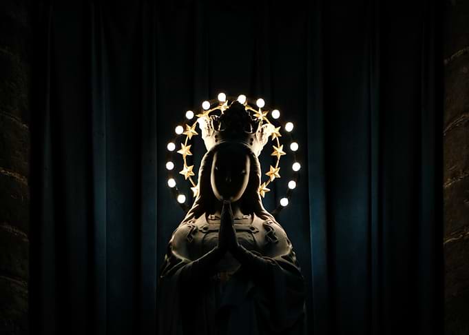 Illuminated Virgin Mary Statue