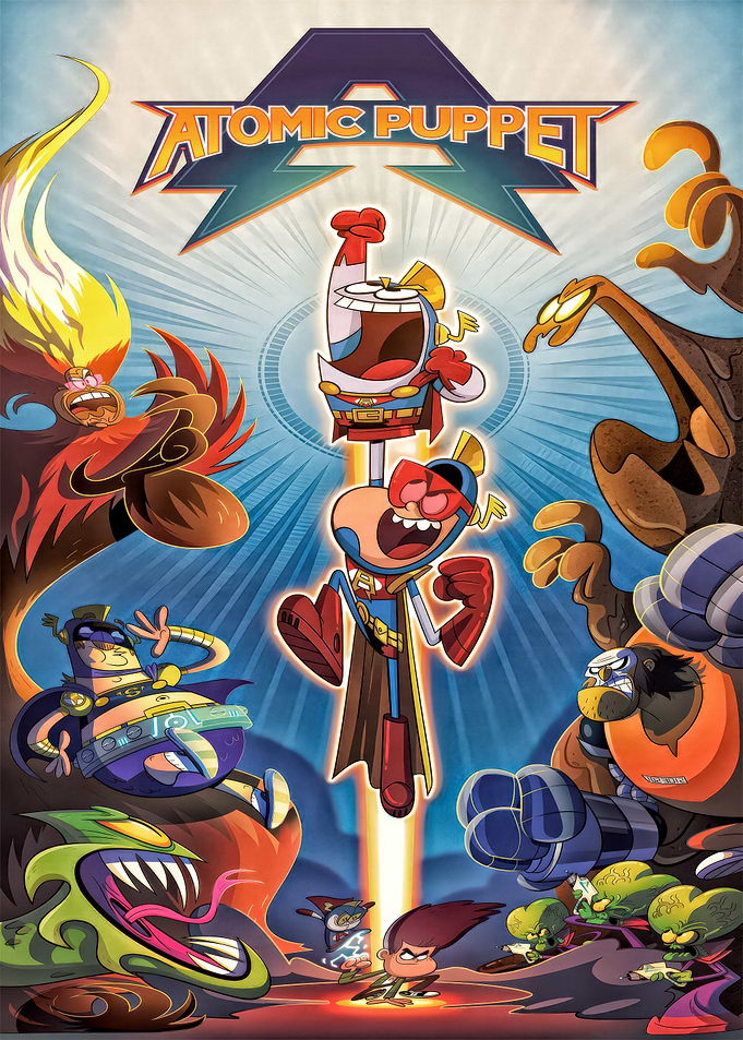 Atomic Puppet Cartoon Poster