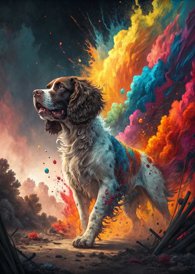 Colorful Dog Portrait