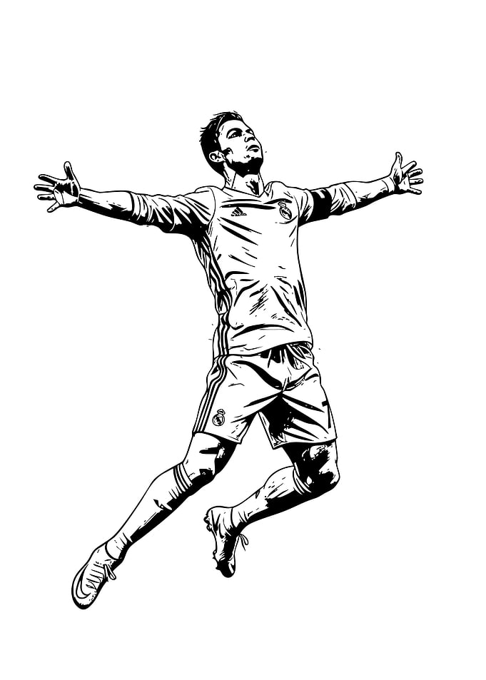 Cristiano Ronaldo Celebration Black and White