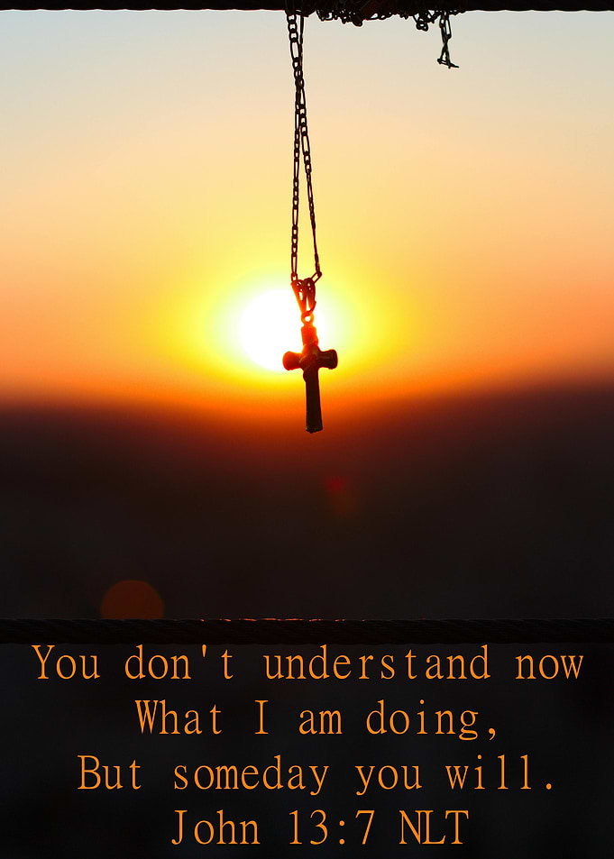 Cross Necklace Silhouette at Sunset