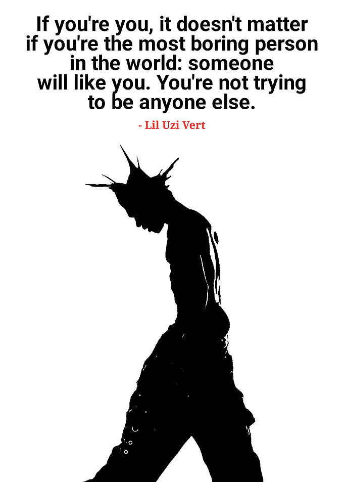 Lil Uzi Vert Quote Silhouette