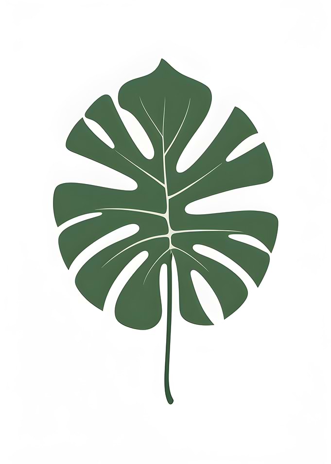 Monstera Leaf Illustration
