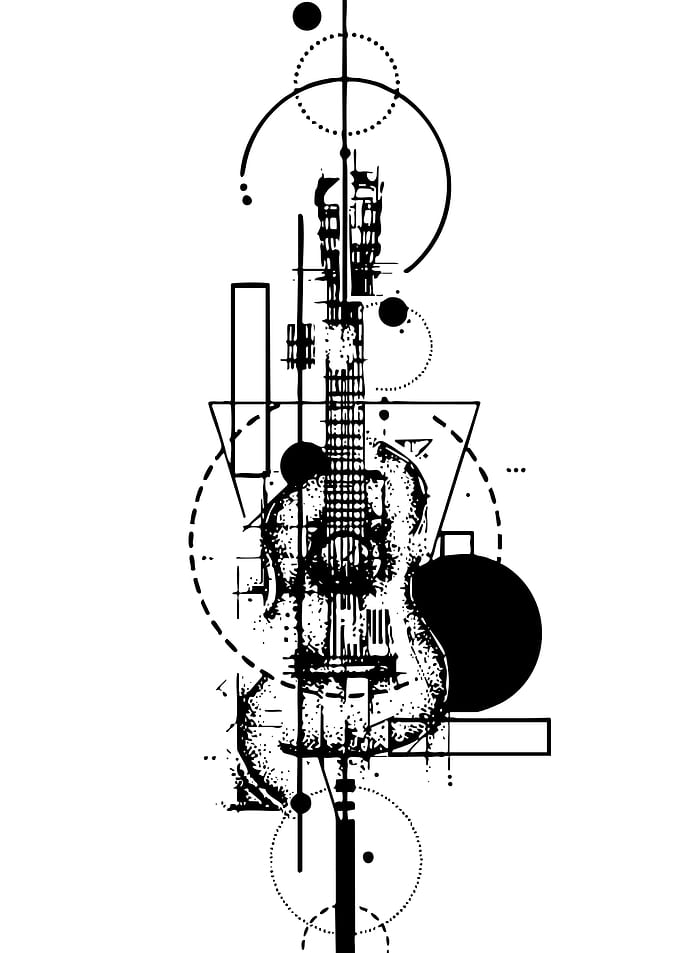 Abstract Guitar Art