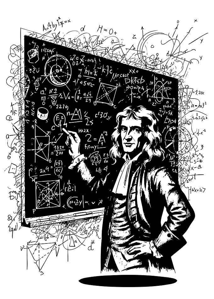 Isaac Newton and the Blackboard