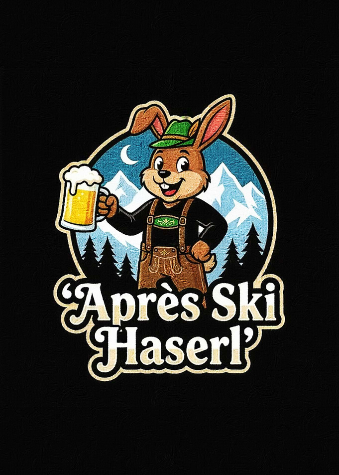 Apres Ski Haseri Cartoon Rabbit Beer