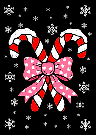 Candy Canes with Heart Bow