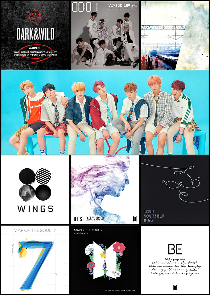 BTS Album Collage
