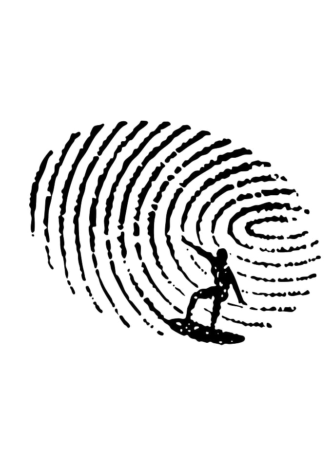 Surfer in Fingerprint