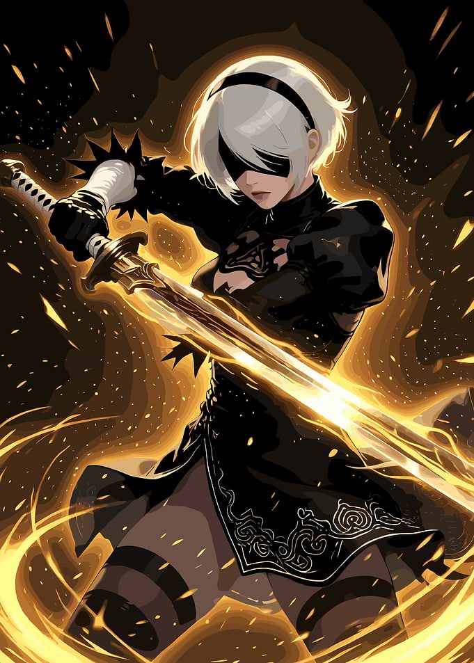 2B NieR Automata Sword Stance