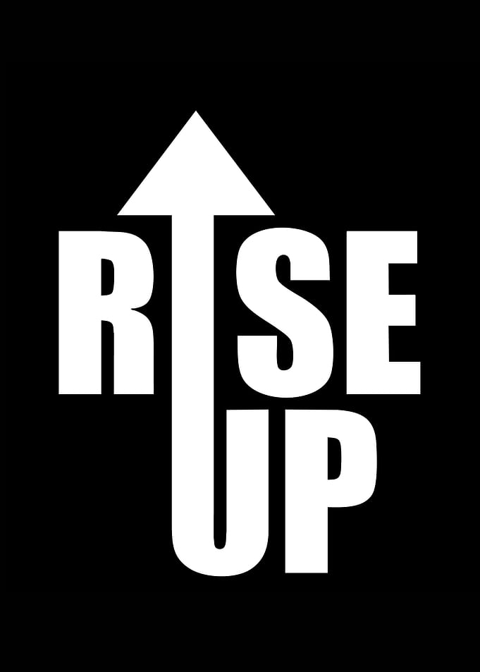 Rise Up Text with Arrow