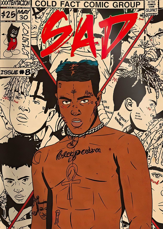 XXXTENTACION Comic Book Cover Art