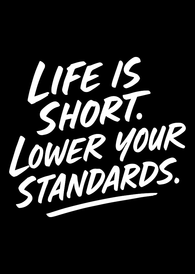Life Is Short Poster, Funny Motivational Quote Wall Art, Bold Typography Home Decor