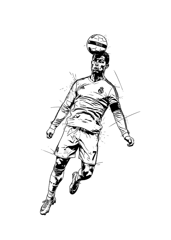 Cristiano Ronaldo Soccer Player Illustration