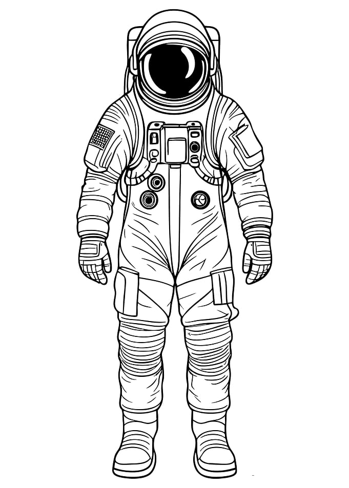 Astronaut Outline Illustration