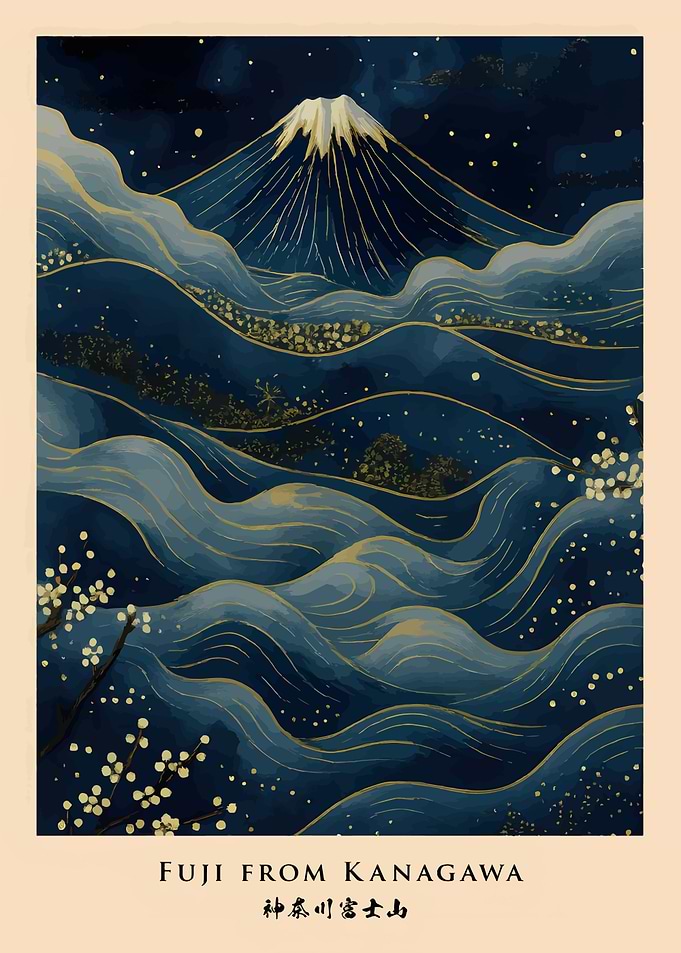 Fuji from Kanagawa Japanese Art