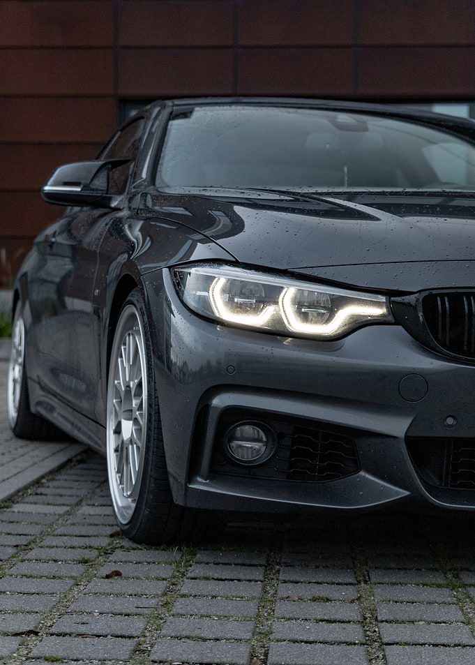 Sleek Gray BMW 440i Car Close-Up